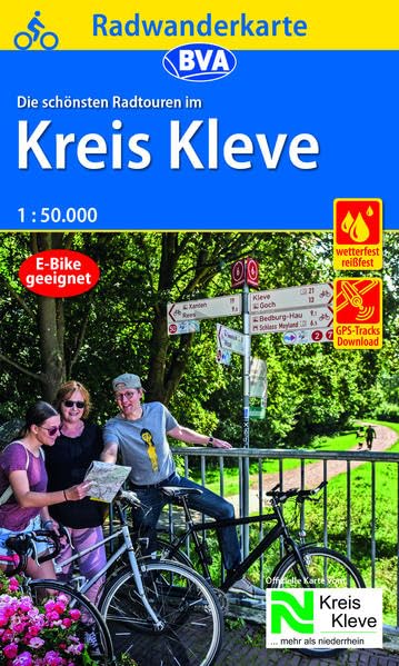 Radwanderkarte BVA Die schönsten Radtouren im Kreis Kleve 1:50.000, reiß- und wetterfest, GPS-Tracks Download Leisure, Home & Garden