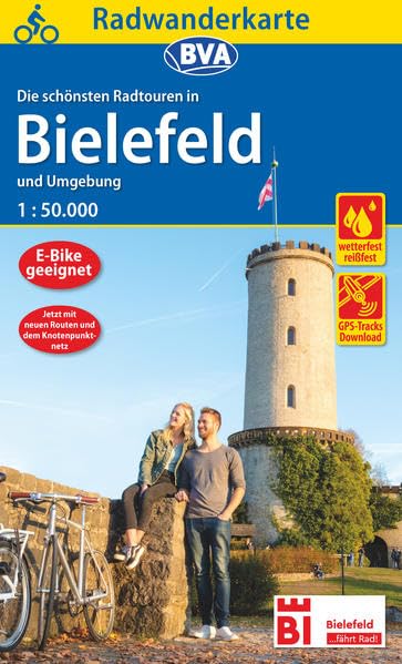 Radwanderkarte BVA Radwandern in Bielefeld und Umgebung 1:50.000, reiß- und wetterfest, GPS-Tracks Download Leisure, Home & Garden