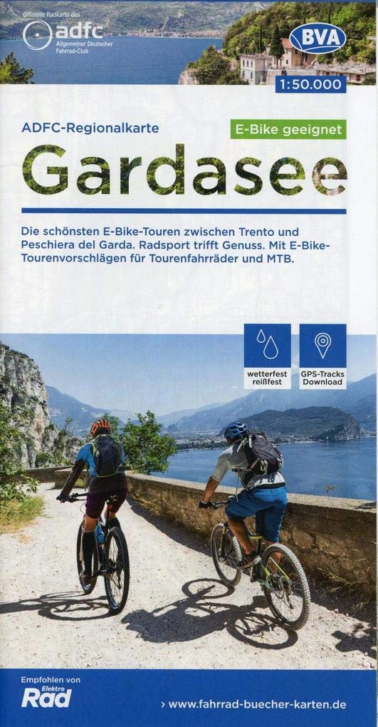 ADFC-Regionalkarte Gardasee, 1:50.000, reiß- und wetterfest, GPS-Tracks Download Maps & Plans