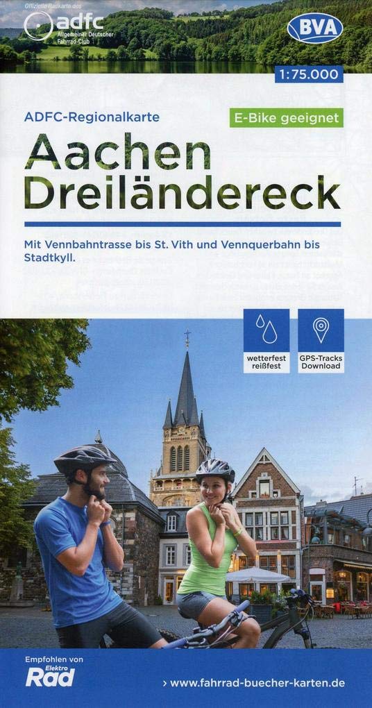 ADFC-Regionalkarte Aachen /Dreiländereck, 1:75.000, reiß- und wetterfest, GPS-Tracks Download Leisure, Home & Garden