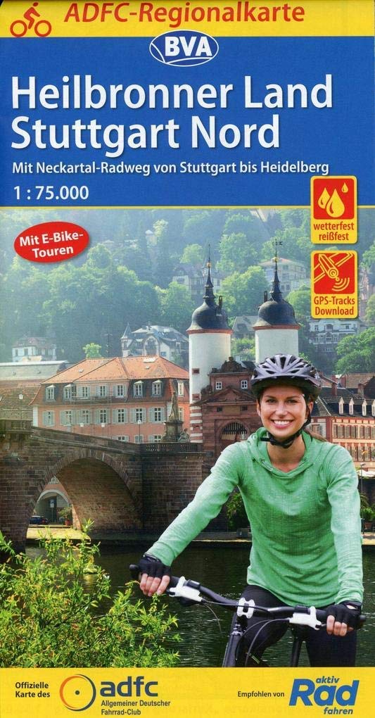 ADFC-Regionalkarte Heilbronner Land - Stuttgart Nord 1:75.000, reiß- und wetterfest, GPS-Tracks Download Leisure, Home & Garden