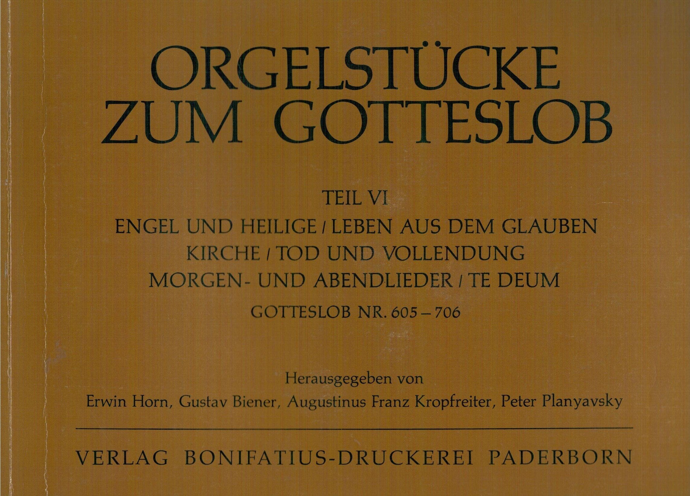 Orgelstücke zum Gotteslob. Vorspiele, Intonationen, Meditationen, Nachspiele: Engel und Heilige, Leben aus dem Glauben, Kirche, Tod und Vollendung, Morgen- und Abendlieder, Te Deum Religion & Esotericism