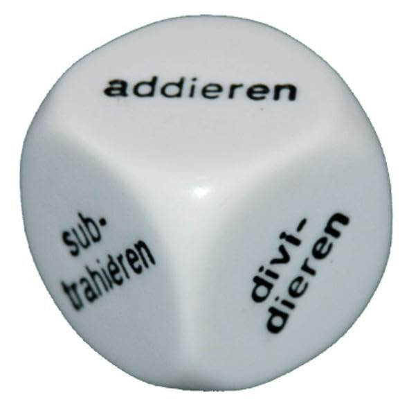 Würfel, Sticker, Stempel - Würfel: Rechenoperatoren addieren, subtrahieren, multiplizieren und dividieren Education & Training