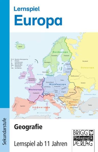 Lernspiele - Erdkunde / Europa: Geographie - Lernspiel ab 11 Jahren. Lernspiel: Lernspiel ab 11 Jahren. 80 Frage- und Antwortkarten. Sekundarstufe Education & Training