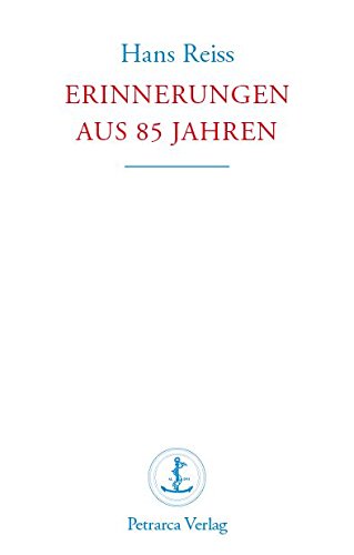 Hans Reiss - Erinnerungen aus 85 Jahren book