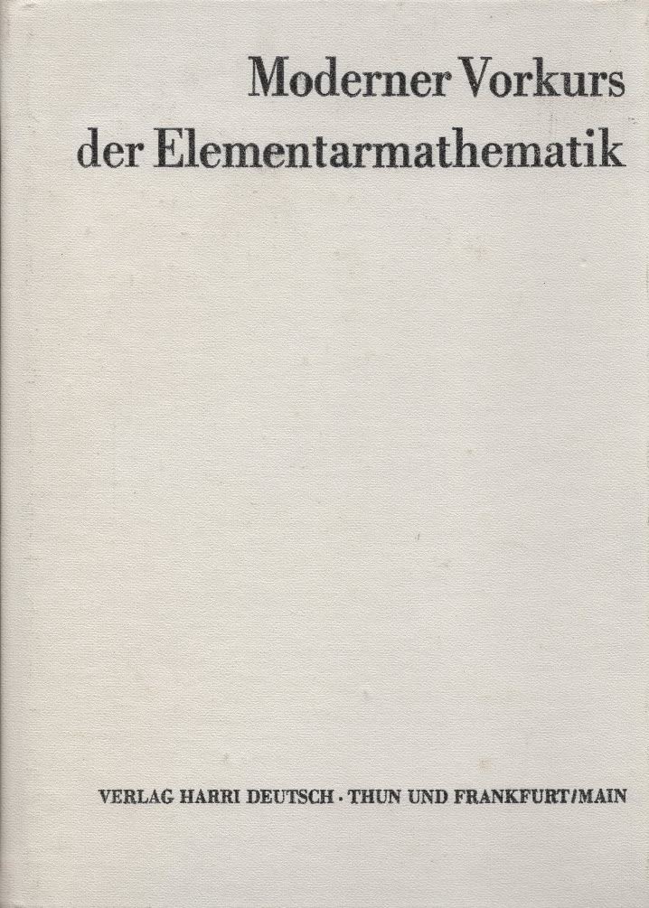 Moderner Vorkurs der Elementarmathematik Books