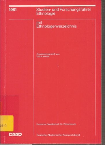 Studien- und Forschungsführer Ethnologie 1981 Books