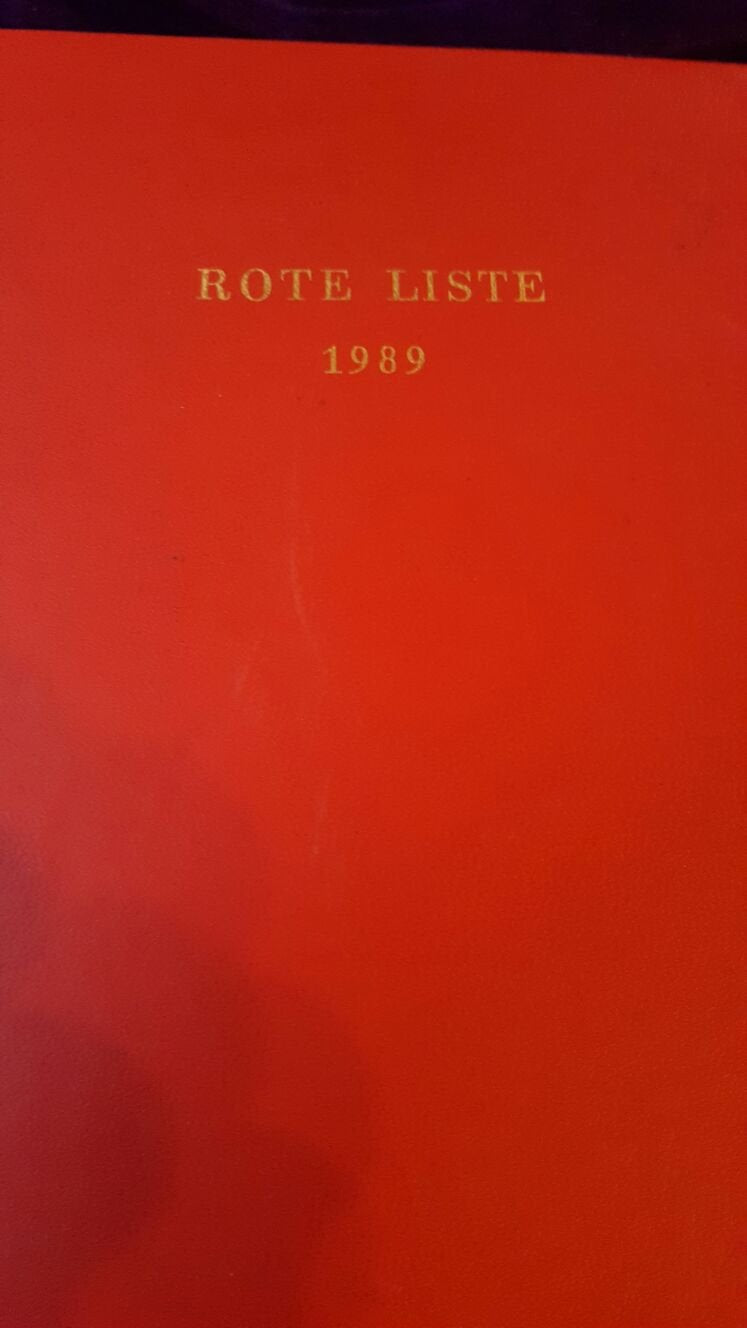 Rote Liste 1989. Verzeichnis von Fertigarzneimitteln der Mitglieder des Bundesverbandes der Pharmazeutischen Industrie e.V. General education