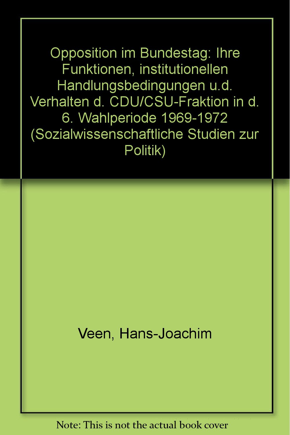 Opposition im Bundestag. Books