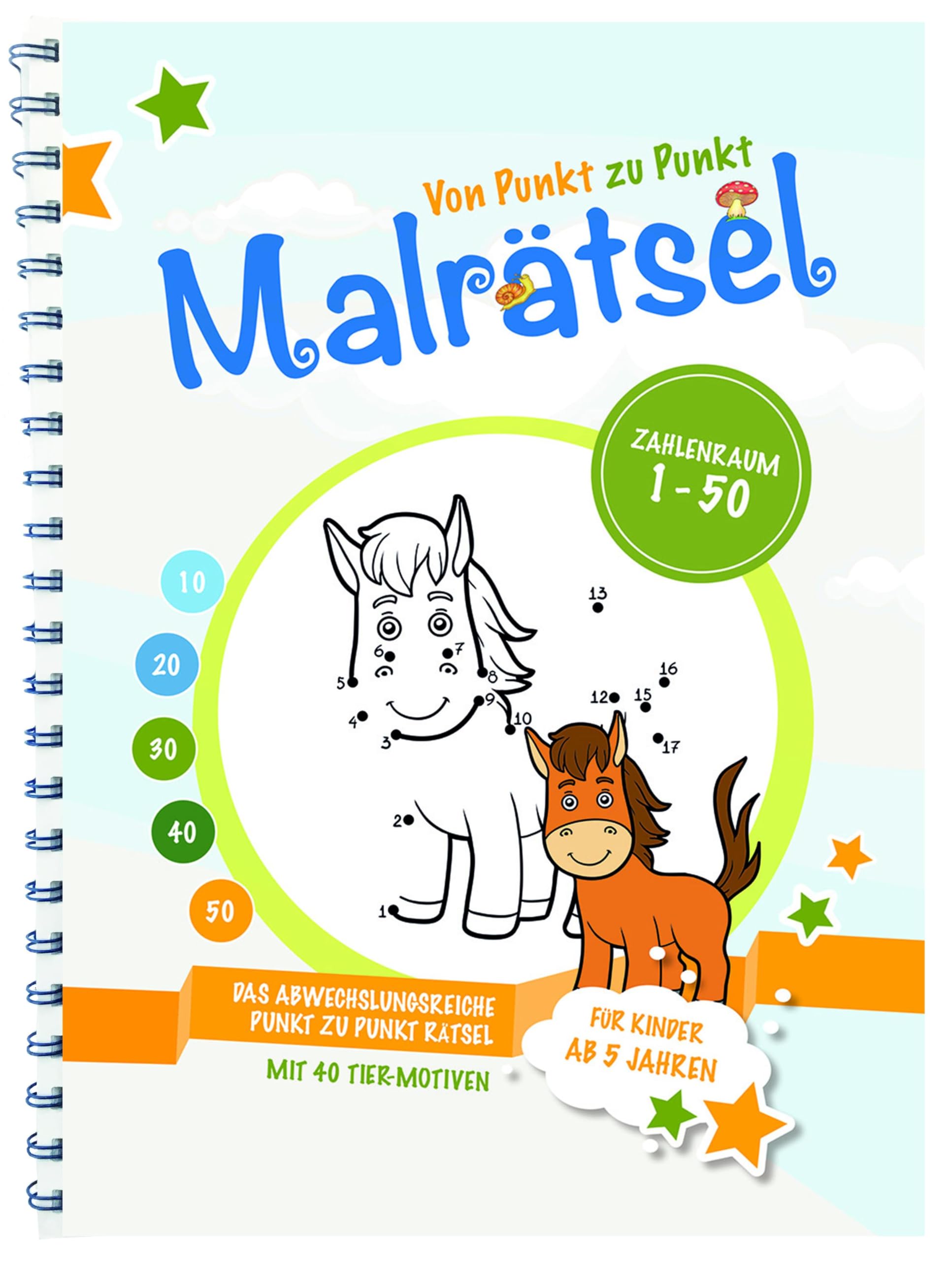Von Punkt zu Punkt Malrätsel – 1 bis 50 Non-fiction