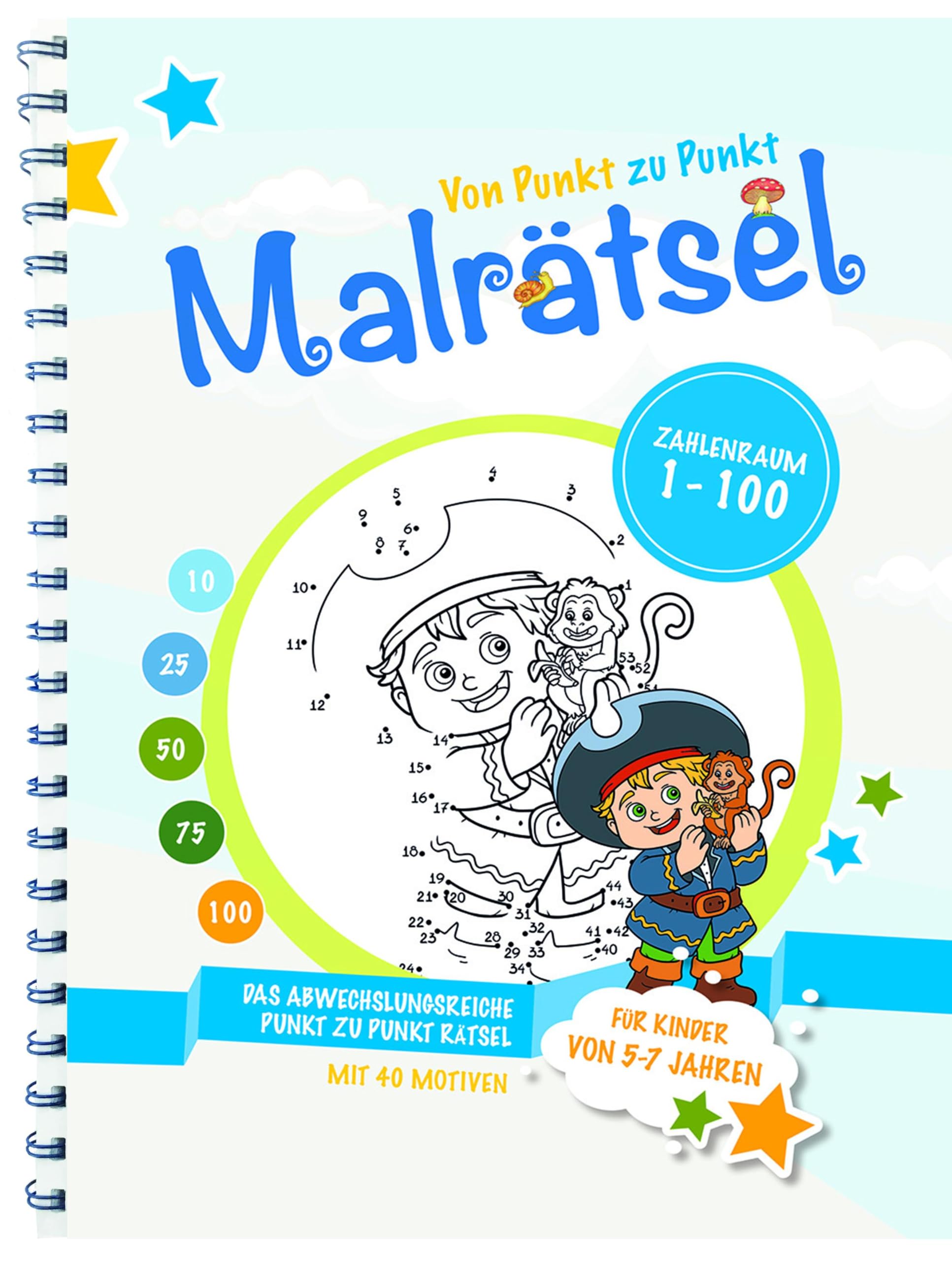 Von Punkt zu Punkt Malrätsel – 1 bis 100 Non-fiction