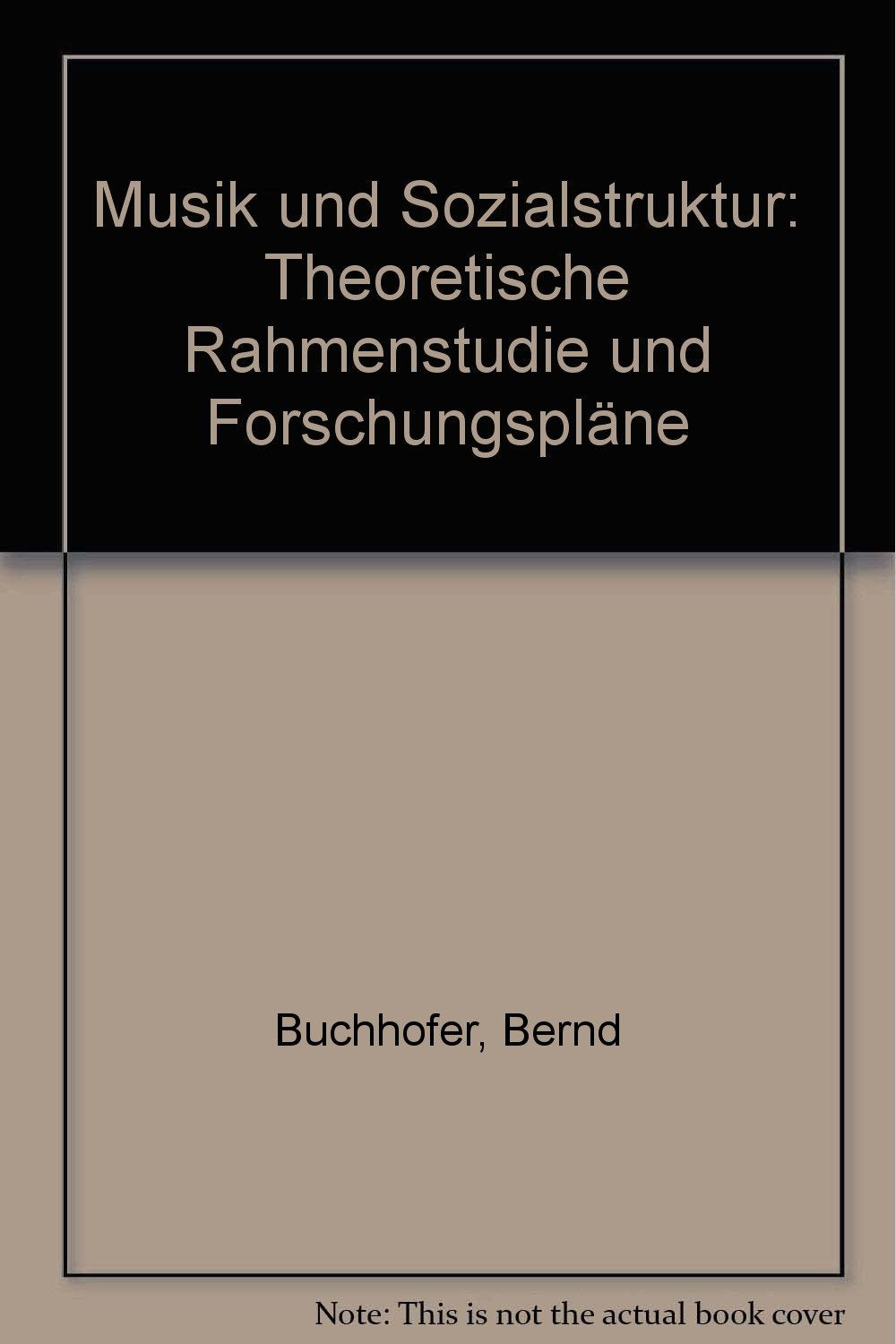 Musik und Sozialstruktur - Theoretische Rahmenstudie und Forschungspläne Books