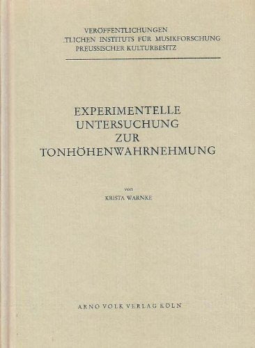 Experimentelle Untersuchung zur Tonhöhenwahrnehmung Books