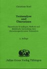 Textanalyse und Übersetzen: Theoretische Grundlagen, Methode und didaktische Anwendung einer übersetzungsrelevanten Textanalyse Social Sciences