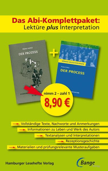 Der Prozess - Abi Hessen und Sachsen 2014 & Abi NRW 2015 - Das Abi-Komplettpaket: Lektüre plus Interpretation: Königs Erläuterung mit kostenlosem Hamburger Leseheft book