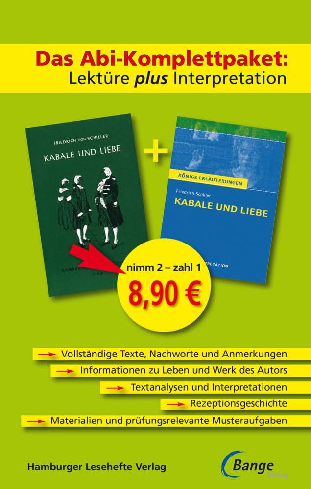 Kabale und Liebe: Das Abi-Komplettpaket. Lektüre plus Interpretation Study Guides