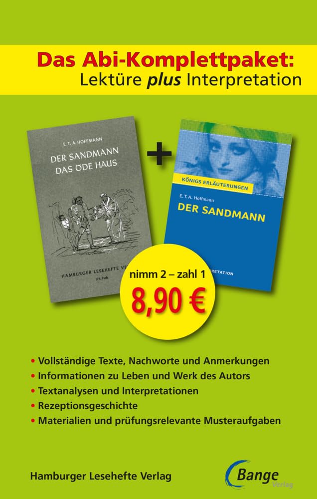 Der Sandmann: Das Abi-Komplettpaket. Lektüre plus Interpretation: Das Abi-Komplettpaket. Lektüre plus Interpretation von Bange Study Guides