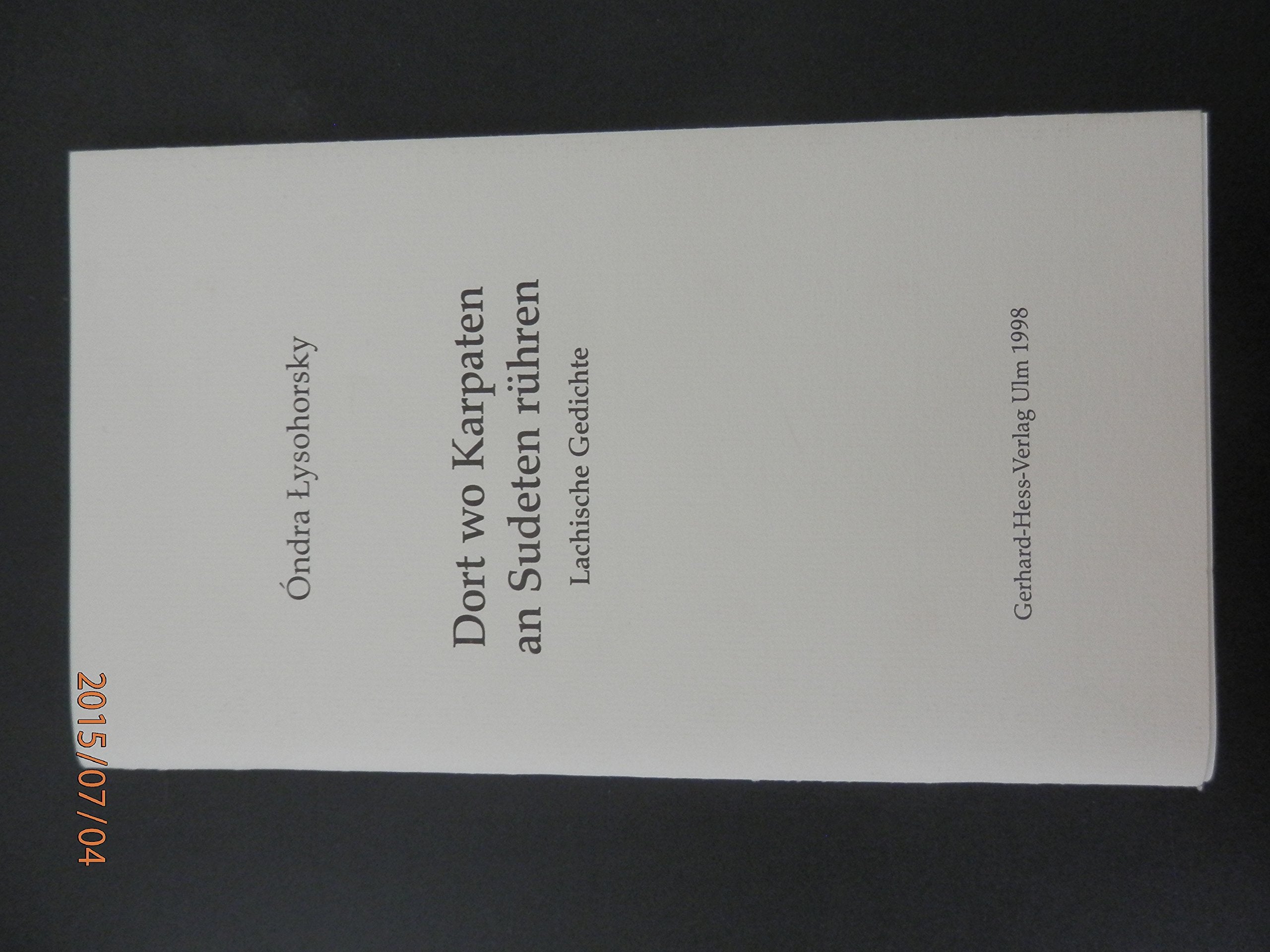 Dort wo Karpaten an Sudeten rühren book