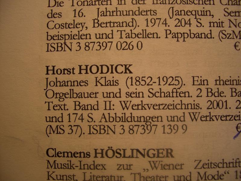 Johannes Klais (1852-1925): Ein rheinischer Orgelbauer und sein Schaffen. Band 1: Leben und Werk. Band 2: Werkverzeichnis (Veröffentlichung der Gesellschaft der Orgelfreunde) Film, Art & Culture
