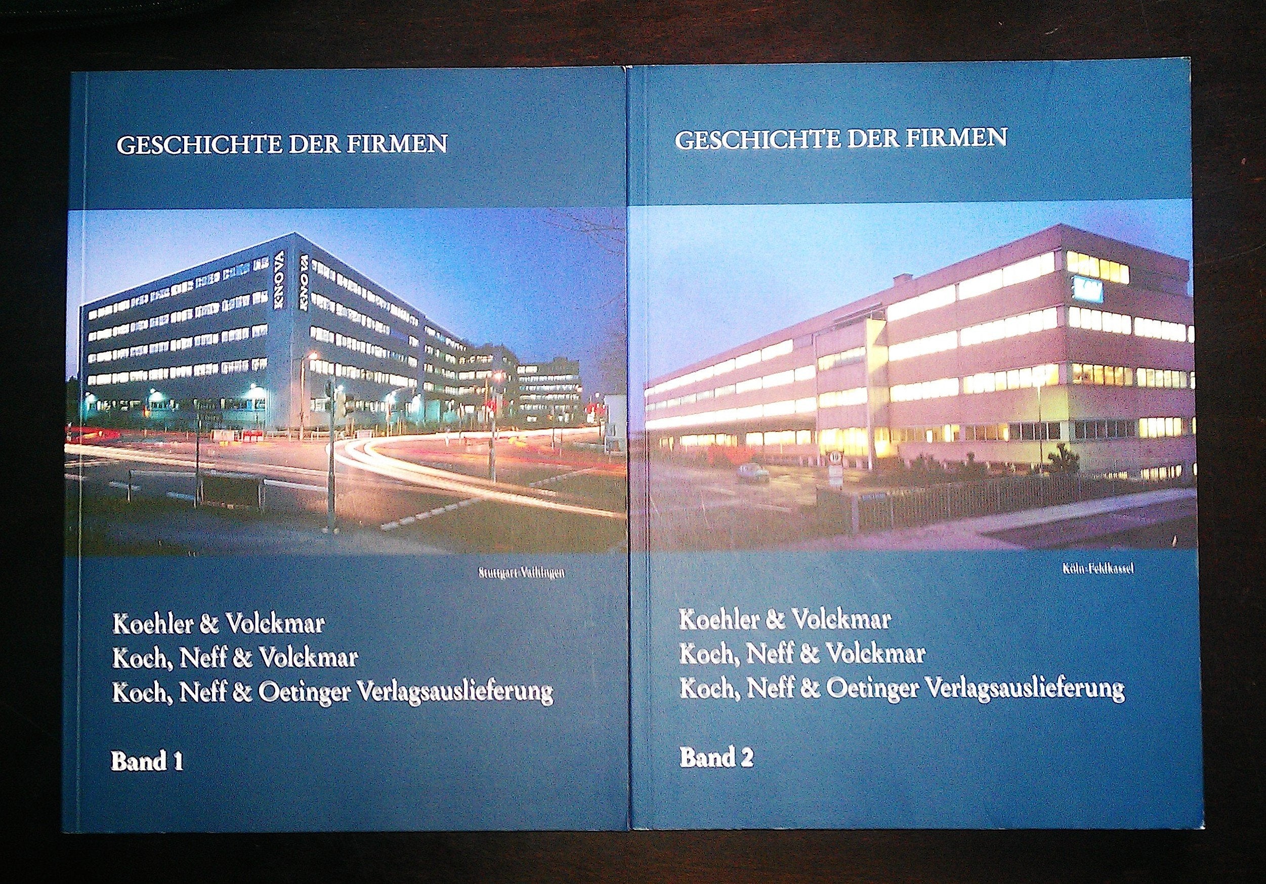 Geschichte der Firmen Koehler & Volckmar, Koch, Neff & Volckmar, Koch, Neff & Oetinger Verlagsauslieferung und der Gründungsfirma F. Volckmar von 1829 bis 2009, 2 Bde. Law