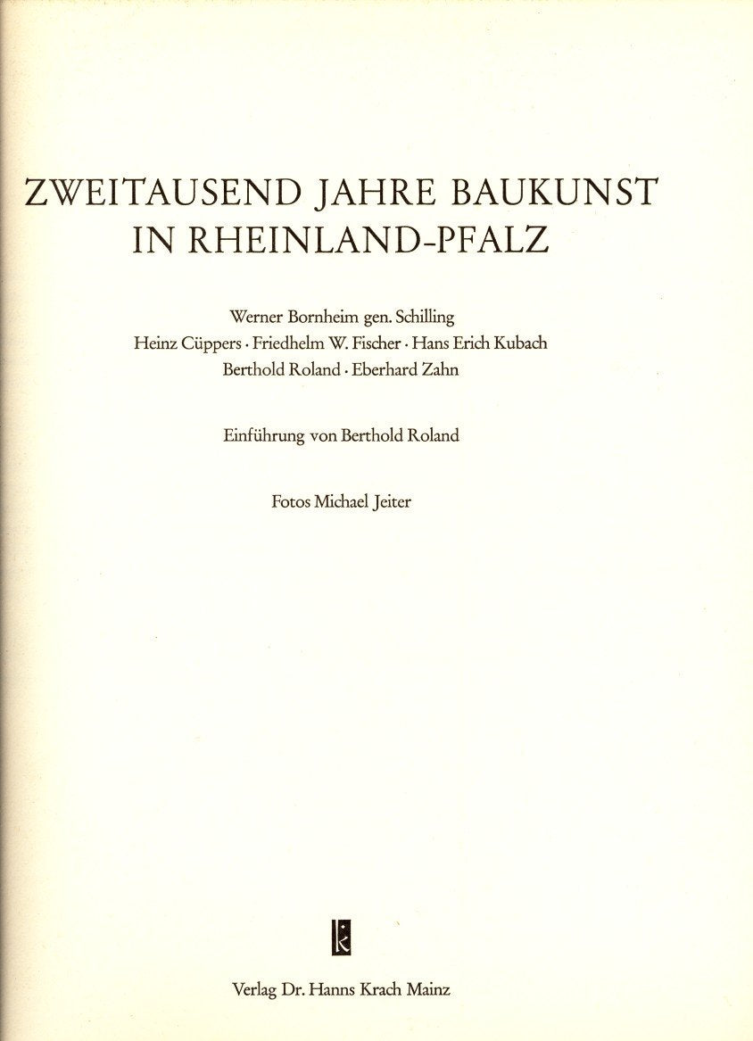 2000 Jahre Baukunst in Rheinland-Pfalz Books