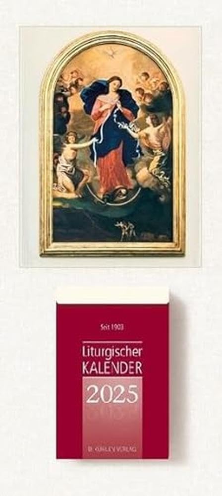 Liturgischer Kalender 2025: Tagesabreißkalender mit bebilderter Rückwand Calendars