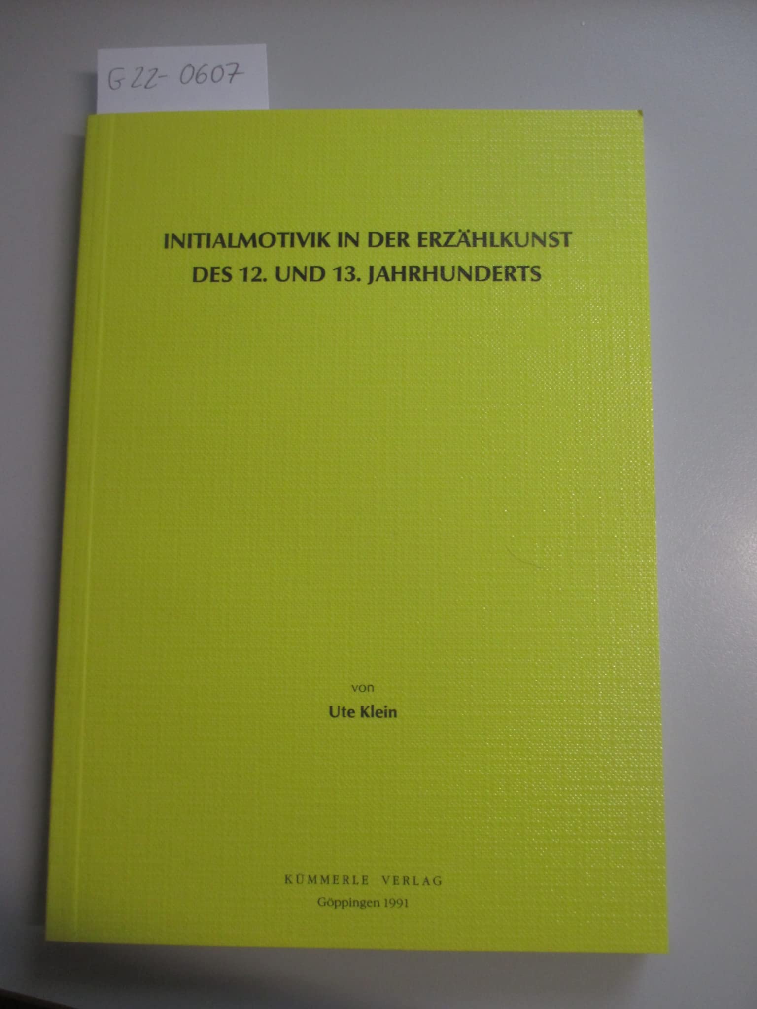 Initialmotivik in der Erzählkunst des 12. und 13. Jahrhunderts. Books