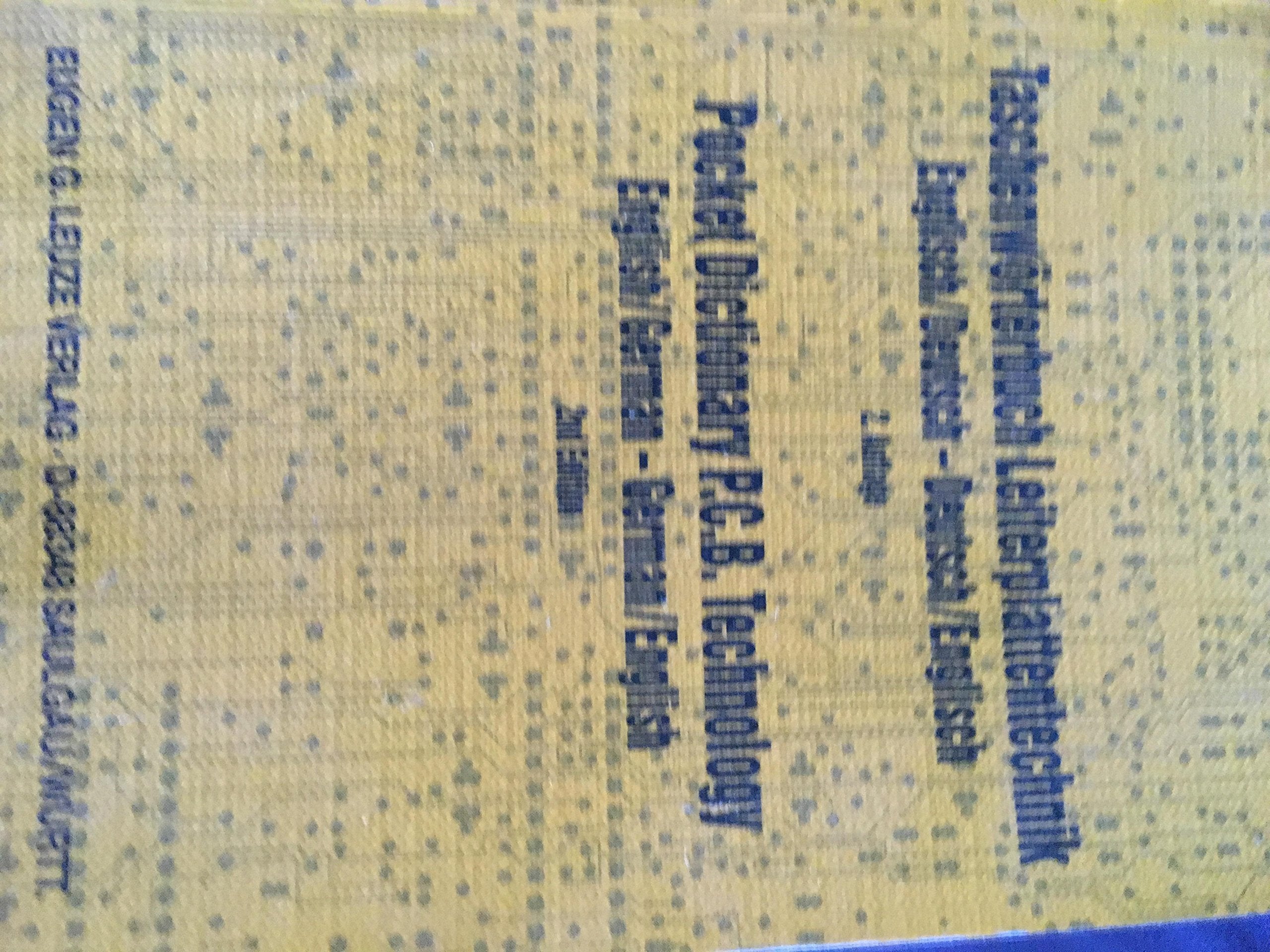 Taschenwörterbuch Leiterplattentechnik /Pocket Dictionary P.C.B. Technology: Englisch-Deutsch /Deutsch-Englisch Foreign Languages ​​& Dictionaries