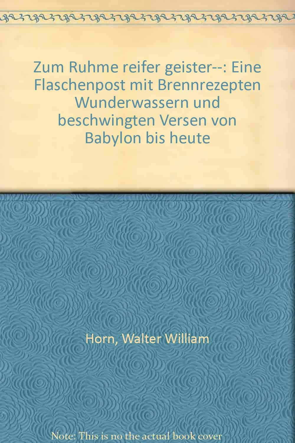 Zum Ruhme reifer Geister... Books