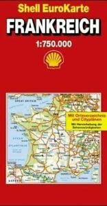Die grosse Shell Autokarte 1:750 000, Frankreich: Mit Notrufnummern und wichtigen Verkehrs-Tips (German Edition) Books