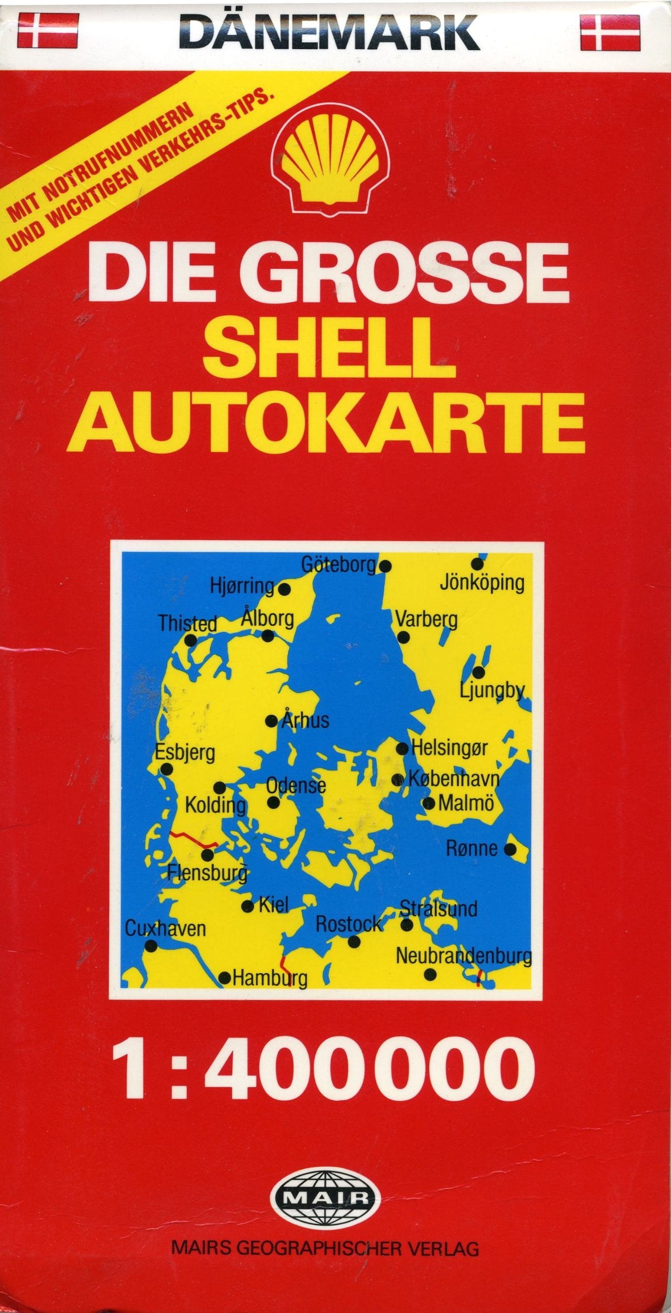 Dänemark 1 : 400 000. (Die Große Shell Autokarte). eurocart. Mit Notrufnummern und wichtigen Verkehrs- Tips Maps & Plans