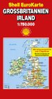 Shell EuroKarte, Großbritannien, Irland: Mit Ortsverz. u. Citypln. sowie Hervorhebung d. Sehenswürdigkeiten Maps & Plans
