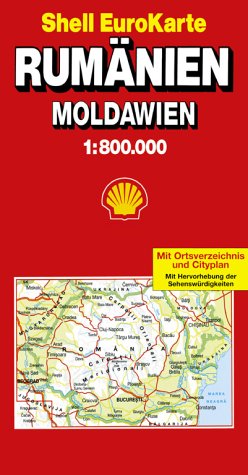 Shell EuroKarte, Rumänien: Mit Ortsverz. u. Citypl. Mit Hervorhebung d. Sehenswürdigkeiten Maps & Plans