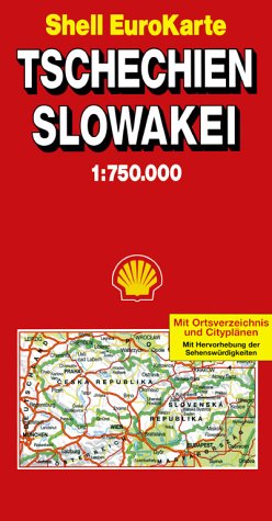 Shell EuroKarte, Tschechische Republik, Slowakische Republik: Mit Ortsverz., Citypln. sowie Hervorhebung d. Sehenswürdigkeiten Maps & Plans