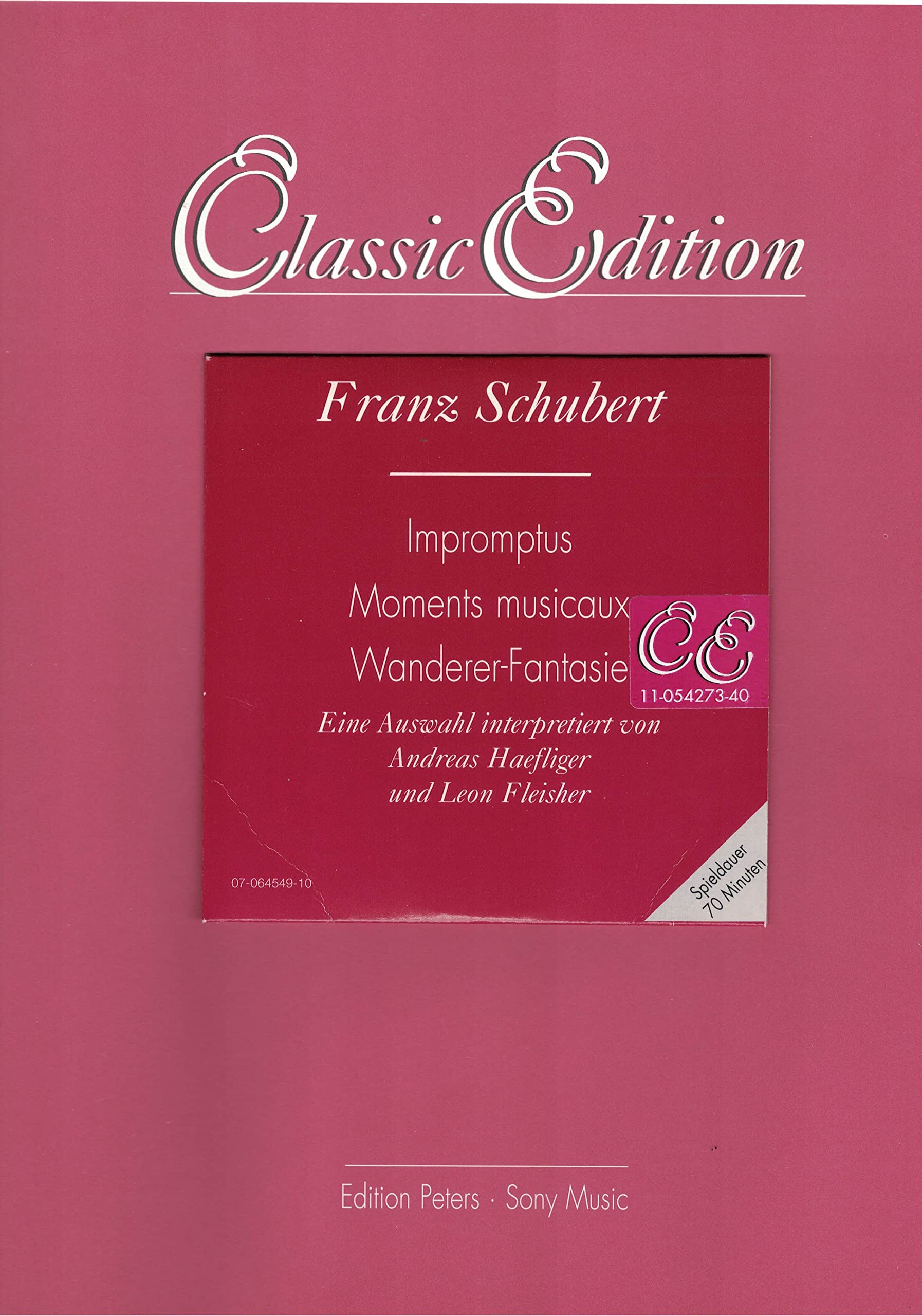 Impromptus op.90 D 899 und op.142 D 935, Moments Musicaux op.94 D 780, Wanderer-Fantasie op.15 D 760, Klavier, m. Audio- Sheet Music