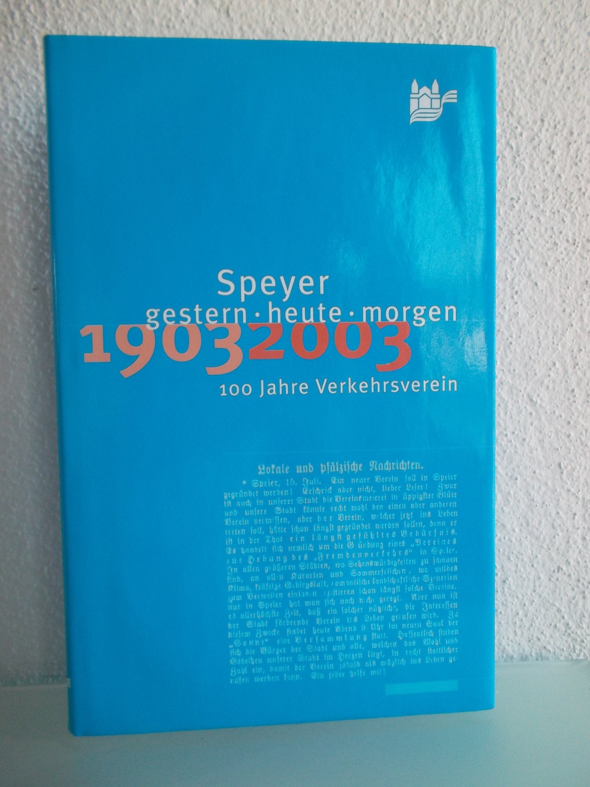 Speyer, gestern - heute - morgen: 100 Jahre Verkehrsverein Politics & History