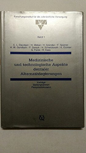 Medizinische und technologische Aspekte Dentaler Alternativlegierungen Books