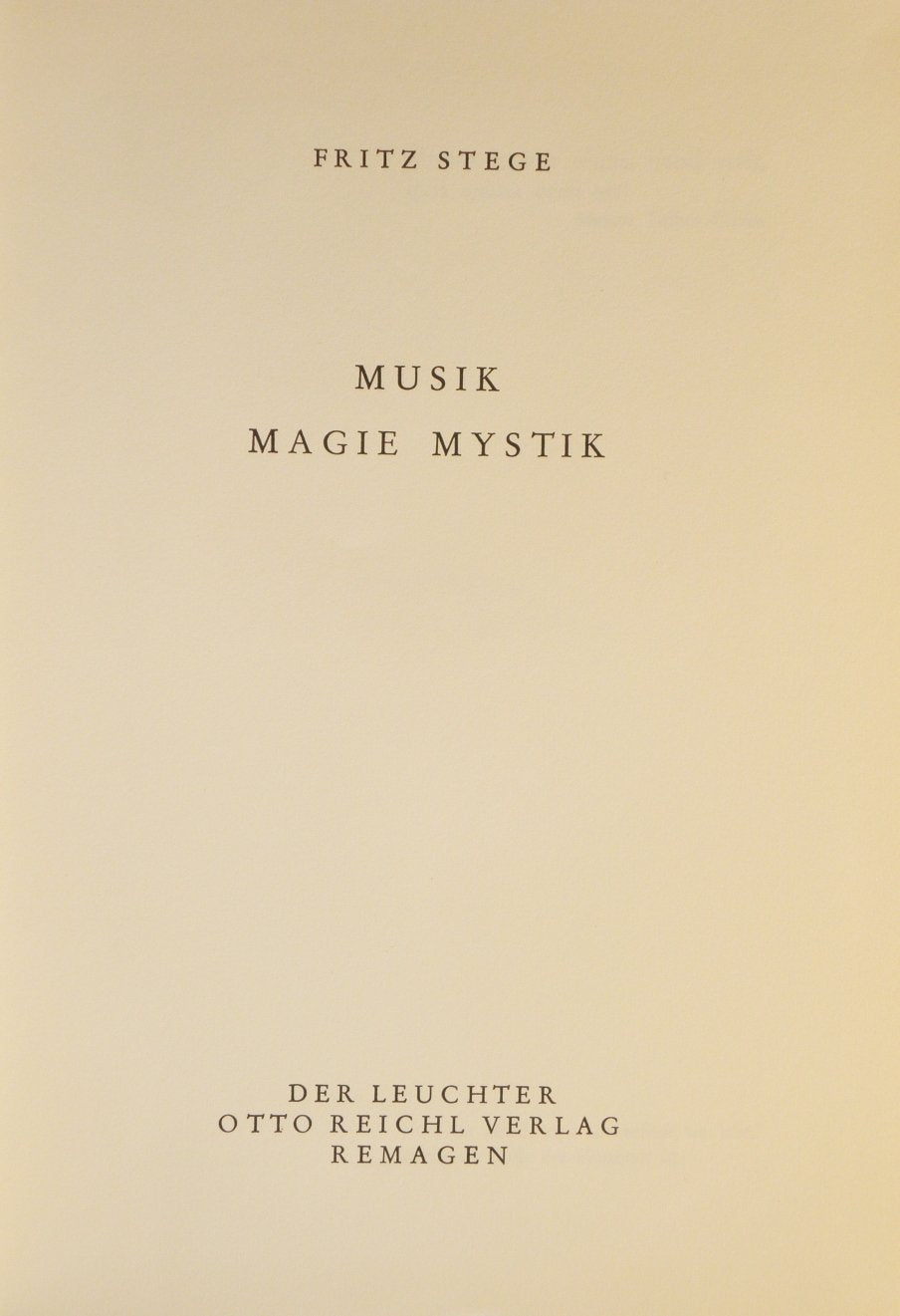 Product Image: Musik Magie Mystik