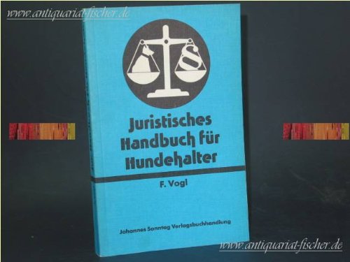 Juristisches Handbuch für Hundehalter. Books