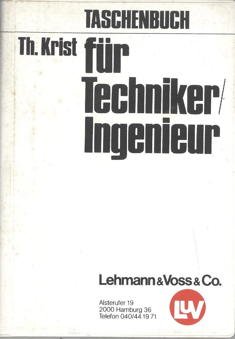 Taschenbuch für Techniker und Ingenieure. (Bd. 8) Books