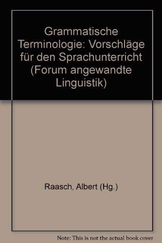 Grammatische Terminologie. Vorschläge für den Sprachunterricht Books