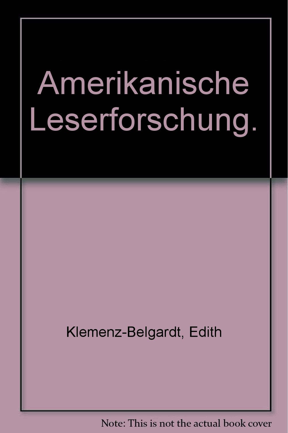 Empirische Literaturwissenschaft, Band 7: Amerikanische Leserforschung Books