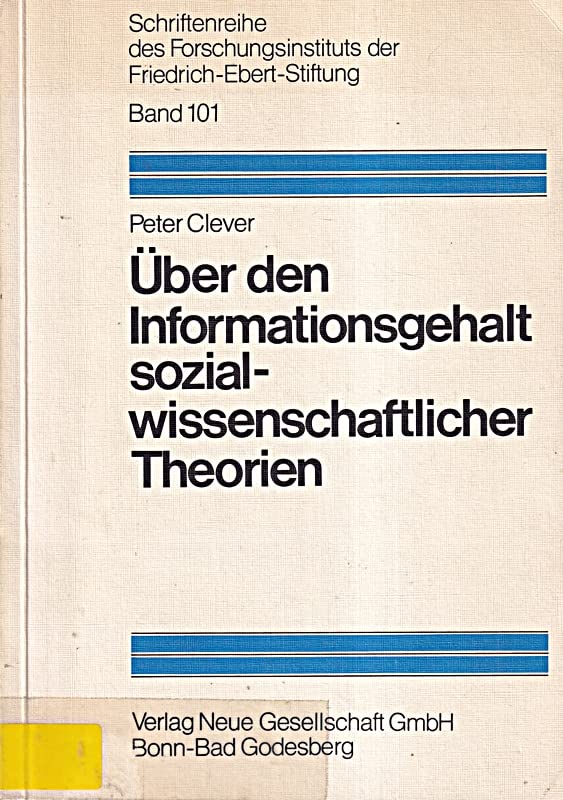 Über den Informationsgehalt sozialwissenschaftlicher Theorien Books