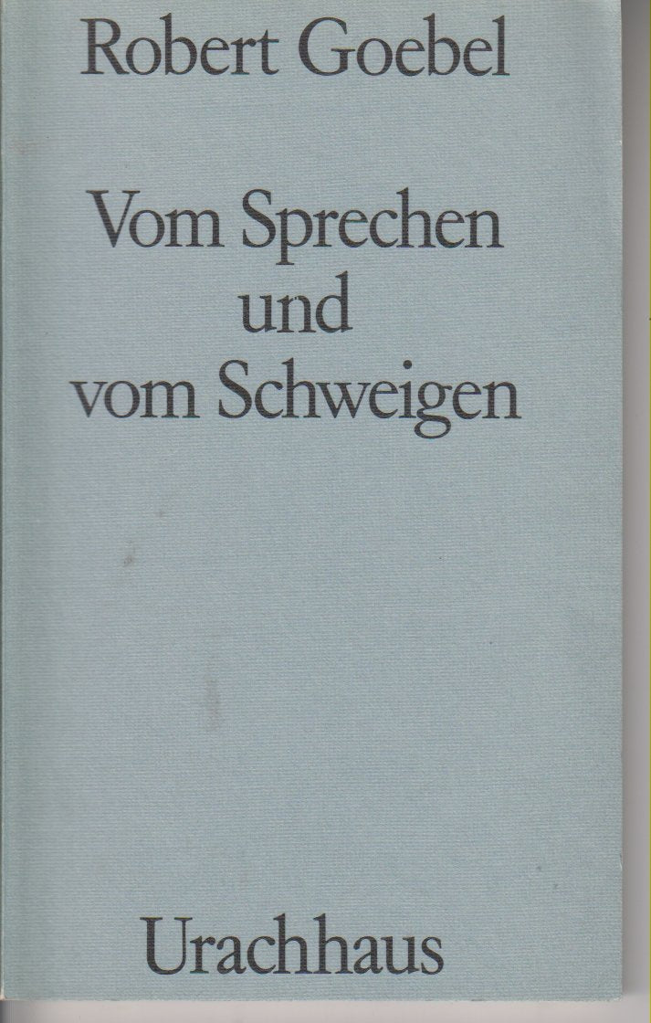 Product Image: Vom Sprechen und vom Schweigen