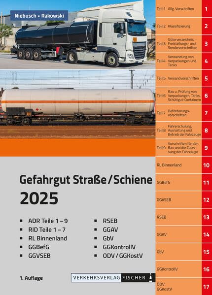 ADR/RID 2025 - 1. Auflage: Gefahrgut Straße/Schiene Law