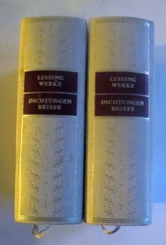 Lessing Werke in 2 Bänden Band 1 Dichtungen Briefe, Band 2 Kritische Schriften Essays & Short Stories