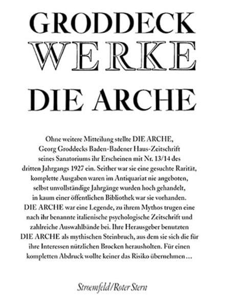 Werke, Die Arche, 3 Bde.: Photomechan. Nachdr. d. Zeitschrift Medicine