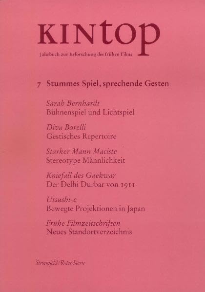 KINtop. Jahrbuch zur Erforschung des frühen Films / Stummes Spiel, sprechende Gesten Professional & Reference Books