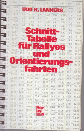 Schnitt- Tabelle für Rallyes und Orientierungsfahrten Business & Technology