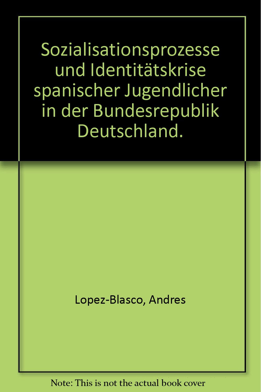 Sozialisationsprozesse und Identitätskrise spanischer Jugendlicher in der Bundesrepublik Deutschland. Ergebnisse einer empirischen Untersuchung Books